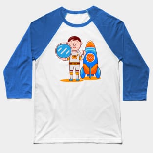 Cute Astronaut Cartoon Baseball T-Shirt